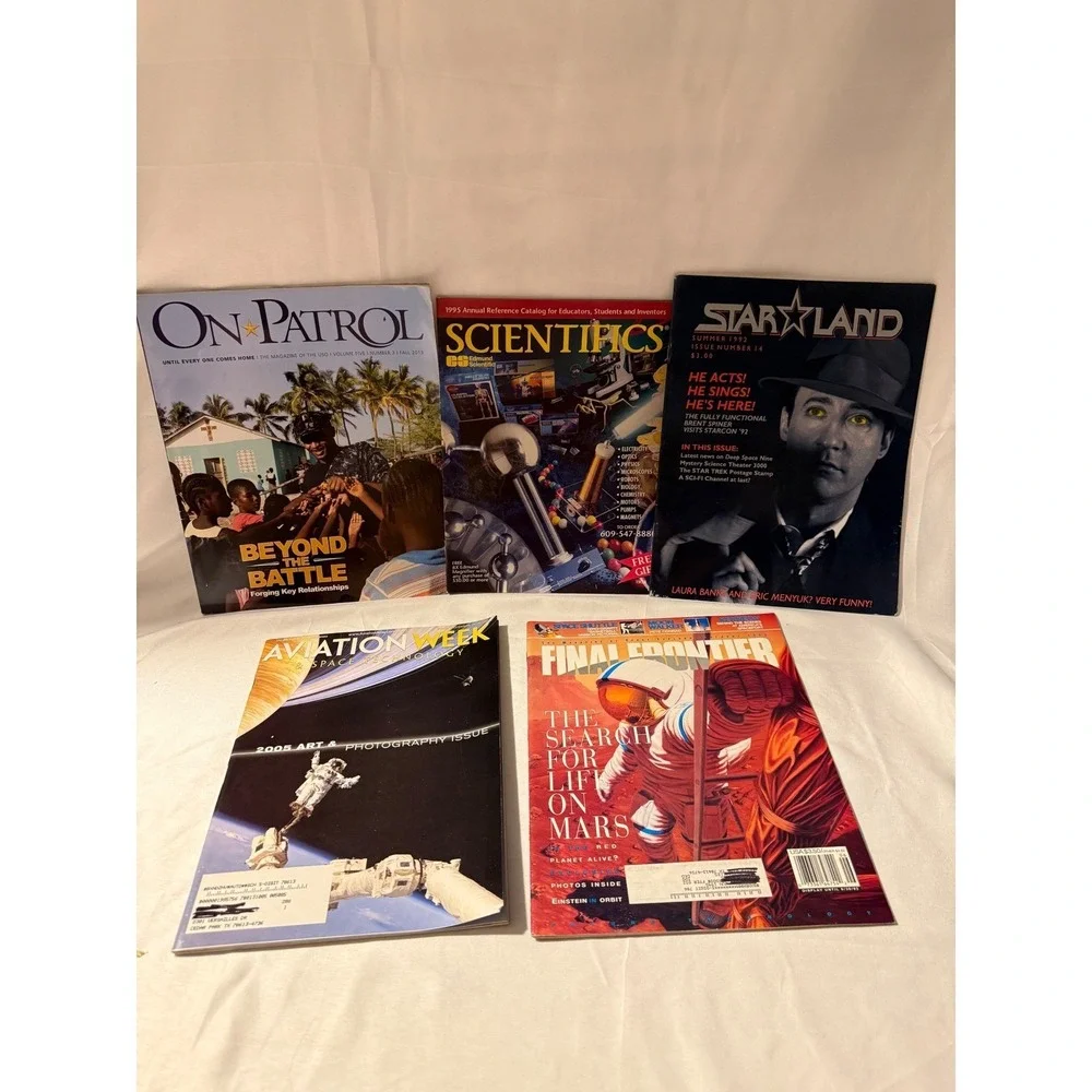 Lot 5 Vintage Aviation Space Magazines Starland Final Frontier Aviation Week